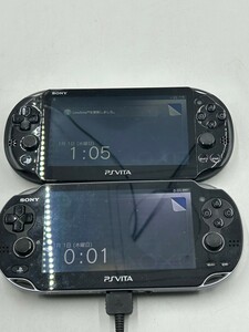 ●ジャンク品 SONY ソニー PS VITA 本体 2台セット　PCH-1100 PCH-2000 プレイステーションヴィータ BLACK ブラック ※動作未確認