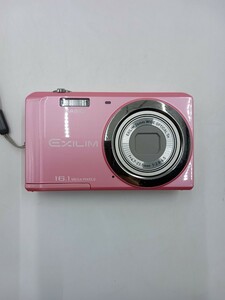 □CASIO カシオ デジタルカメラ EXLIM EX-ZS6エクシリム EXILIM 26mm WIDE OPTICAL 5x f=4.7-23.5mm 1:2.8-6.5 ピンク ※通電未確認 