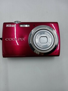 □Nikon ニコン デジタルカメラ COOLPIX S230 NIKKOR 3X OPTICAL ZOOM 6.3-18.9mm 1:3.1-5.9 レッド ※通電未確認