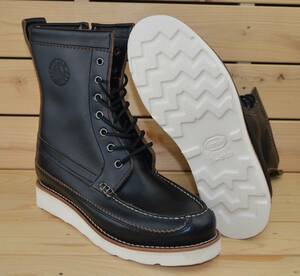 J＆W DAWSON US8 26cm ブラック 黒 7 アイレット モック ブーツ ホーウィン VIBRAM HORWEEN VIBRAM ビブラムソール ドーソン 7 EYELET MOC 