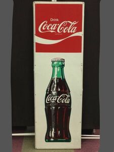 ※【Coca Cola/コカコーラ】コカコーラグッズ 看板 スチール看板 プレート ブリキ 昭和 レトロ ヴィンテージ アンティーク 当時物 壁掛け 