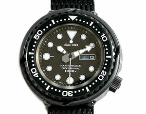 SEIKO セイコー 腕時計 SBBN011 7C46-0AA0 プロスペックス マリンマスター ダイバーズ デイト ブラック文字盤 付属品有 修理明細付 稼動品