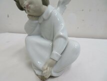 bh90■LLADRO リヤドロ 天使の考え事　なんとかなるよ　エンジェル　フィギュリン　置物_画像4