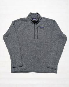 【中古・メンズM】パタゴニア patagonia ベター セーター リブニット 1/4ジップ フリース プルオーバー グレー 送料520円 