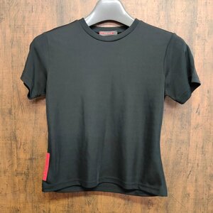 プラダ PRADA ストレッチ Tシャツ カットソー スポーツウェア 半袖 ブラック XS相当　1205012/SR19K