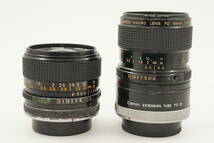 974■売り切り■Canonキヤノン■FD 24mm F2.8 S.S.C.■New FD 50mm F3.5 MACROマクロ■EXTENSION TUBE FD 25■ジャンク品■現状■_画像1