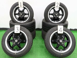 4本 社外 14インチ 5J スタッドレス ダンロップ ウインターマックス WM02 2022年 155/65R14 N-BOX タント スペーシア ムーヴ ミラ 軽自動車