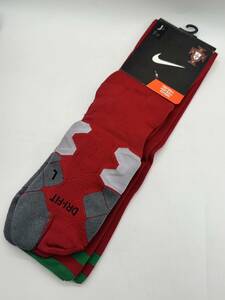 ⑥未使用品！！NIKE/Portugal代表/靴下/赤/ホームフットボール/サッカーウェア/ナイキ /03760/現状品/保管品/サイズＭ