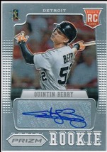 3枚セット Quintin Berry DET 2012 Panini Prizm Auto RC + レギュラーカード Rookie Card + 2010 topps pro debut AA-3 三枚セット_画像2