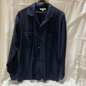 シャツ 長袖　ネイビー　GLOBAL WORK Mサイズ メンズ