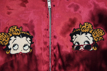 LOWBLOW KNUCKLE × BETTY BOOP ヤンキー BETTY リバーシブルスカジャン MA-1 / ローブローナックル / ベティブープ 特攻 刺繍_画像10