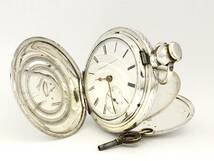 1873年製◆ELGIN J.T.Ryerson 銀無垢COIN大型フルハンター 鍵巻き 大型18S 7石 Gr,55 エルジン大型懐中時計◆_画像10