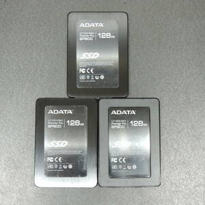 【3台まとめ売り/検品済み】ADATA SP900 SSD 128GB ASP900S3-128GM (使用時間：44h・84h・138h) 管理:ト-32