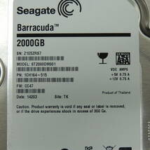 【2台まとめ売り/検品済み】Seagate 2TB HDD ST2000DM001 【使用時間717h・738h】 管理:ナ-14_画像6