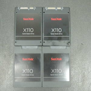 【4台まとめ売り/検品済み】SanDisk SSD 128GB SD6SB1M-128G-1001/1006/1022l (使用時間：9353h・7655h・1374h・1543h) 管理:ネ-90