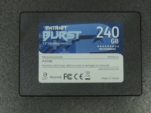 【検品済み/使用368時間】PATRIOT BURST SSD 240GB PBU240GS25SSDR 管理:ト-24