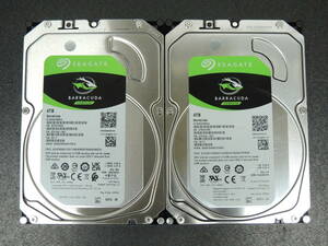 【2台まとめ売り/検品済み】SEAGATE 4TB HDD ST4000DM004 【使用時間715h・753h】 管理:ト-44