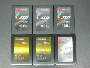 【6台まとめ売り/検品済み】ADATA SSD 128GB ASP900SS/ASX900S3/ASP600S7-128GM 管理:ナ-37