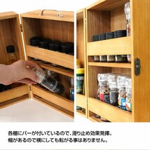 木製スパイスボックス 調味料やキッチン用品をすっきり収納 アウトドア キャンプ スパイスラック 調味料ラック_画像4