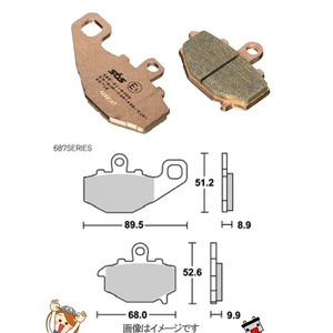 777-0687030 キタコ SBS ブレーキパッド 687LS 93-ゼファー400 ZX-9R ゆうパケット ポイント消化