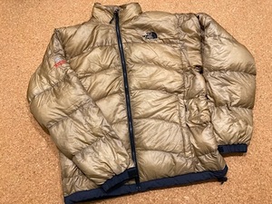 レア★ノースフェイス SUMMIT アコンカグア ダウンジャケット 金/ベージュ M ND18200★軽量 コンパクト 登山 キャンプ アウトドア