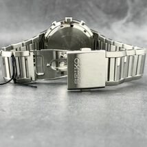 【新品即納】セイコー クロノグラフ SEIKO SSC439 ソーラー 43mm デイト メンズ腕時計 男性用 ブラック シルバー 海外モデル プレゼント_画像7
