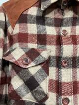 WOOLRICH ウールリッチ 1960年代 ～ 1970年代 60S 70S ビンテージ ウールシャツ シャツ レザー チェック エルボーパッチ ショルダーパッチ_画像7