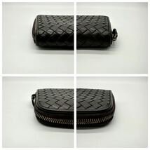 【極美品】ボッテガヴェネタ BOTTEGA VENETA サイフ 長財布 ジッピーウォレット wallet イントレチャート メンズ ダークブラウン レザー_画像5