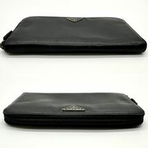 【極美品】プラダ PRADA サフィアーノ 財布 長財布 ジッピーウォレット wallet 三角ロゴ ラウンドファスナー メンズ ブラック レザー_画像4