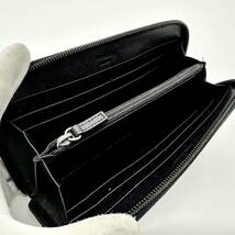 【極美品】プラダ PRADA サフィアーノ 財布 長財布 ジッピーウォレット wallet 三角ロゴ ラウンドファスナー メンズ ブラック レザー_画像7