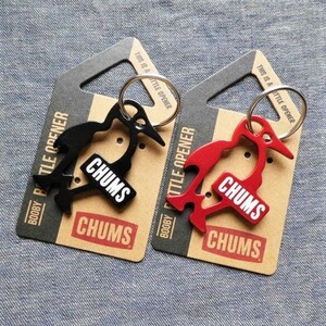 2点セット CHUMS キーホルダー CH62-1193 BK RED 未使用