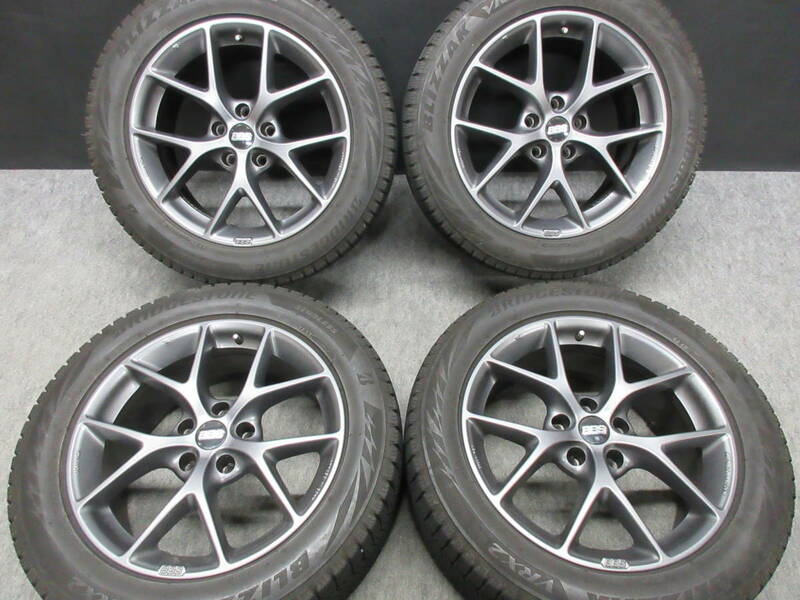 BBS SR 18インチ (SR019) 美品 輸入車 BMW用 X1 X2 X3 X4 E90 E91 E92 F10 F11 E46 E36 E85 Z4 バリ山スタッドレスタイヤ付き