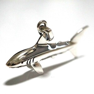 same silver necklace pendant silver 925.... sea . living thing . meal person large fish free shipping y0710