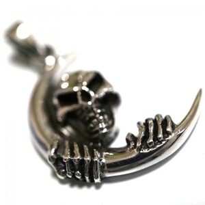  silver necklace 925 head skull silver genuine article men's Skull pendant charm top ...TOP.. month S0187