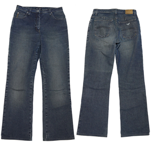 1円～ アルマーニジーンズ デニム パンツ ネイビー 加工 27 ARMANI JEANS indigo 002 series コンフォートフィット comfortfit