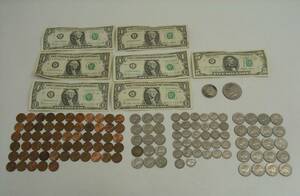 古銭祭 外国銭祭 アメリカドル 紙幣 硬貨 おまとめ 5ドル 1ドル 100セント 50セント 25セント 5セント 1セント リバティコイン