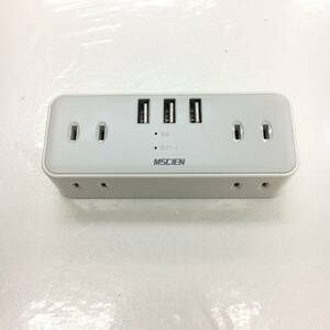 【1円オークション】 Mscien コンセント タップ 電源タップ usb付き MSCIEN 雷ガード 電源タップ 6個AC口 3個USBポート TS01A001565