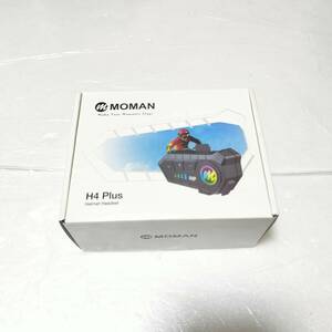 【1円オークション】 Moman H4 Plus バイク用ヘッドセット AIボイス音声起動 32時間連続使用 音楽共有 IPX6防水 TYPE-C TS01A002059