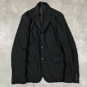 希少　COMME des GARCONS HOMME コムデギャルソンオム　■AD2007 渡辺淳弥　■ウール 縮絨　■ピンストライプ　■ジャケット　■アーカイブ