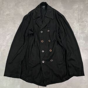 希少 COMME des GARCONS PLUS コムデギャルソンオムプリュス　■AD2007 川久保玲　■染色加工　■ダブル Pコート ジャケット　■アーカイブ