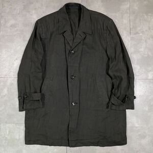 希少　COMME des GARCONS HOMME コムデギャルソンオム■AD表記なし 80s 川久保オム■リネン 麻■ハーフ コート ジャケット■ヴィンテージ