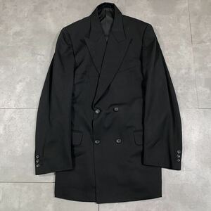 超希少 COMME des GARCONS HOMME コムデギャルソンオム　■90s AD1996 田中オム　■ウールギャバ 中綿　テープ ベルト ■ロング ジャケット