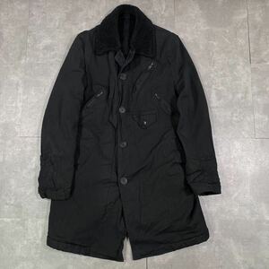 希少　COMME des GARCONS HOMME コムデギャルソンオム■AD2005 渡辺淳弥■ポリ縮 エステル 縮絨■ボア ジップ■ボア コート ジャケット