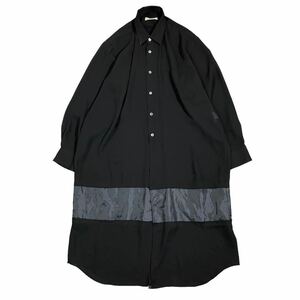 希少 Robe de Chambre COMME des GARCONS ローブドシャンブルコムデギャルソン■AD1992 川久保怜■切り替え ドッキング■ロング 長袖シャツ