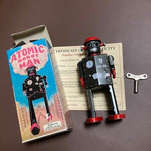 ATOMIC ROBOT MAN ブリキ　アトミックロボットマン ゼンマイ歩行　レトロ アンティーク 