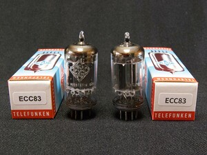 ♪♪Telefunken ECC83/12AX7 NOS品ペア #2552、ドイツ・テレフンケン♪♪