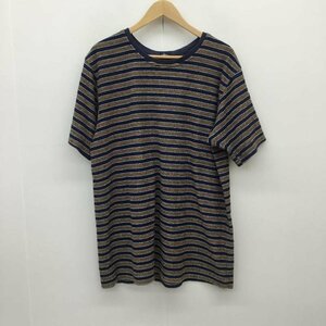 STUSSY L ステューシー Tシャツ 半袖 Old　80～90s　パイル地　内タグ　ショーンフォント　ボーダー T Shirt 10095874