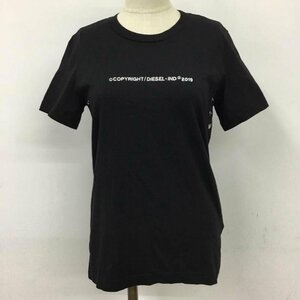 DIESEL XS ディーゼル Tシャツ 半袖 半袖カットソー 刺繍Tシャツ T Shirt 黒 / ブラック / 10094826