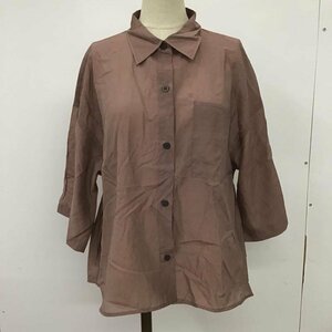 GLOBAL WORK FREE グローバルワーク シャツ、ブラウス 半袖 GW623047AD シアー 五分袖 Shirt Blouse 桃 / ピンク / 10095839