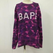 A BATHING APE S アベイシングエイプ Tシャツ 長袖 リバーシブル カモ柄 プリント T Shirt マルチカラー / マルチカラー / 10101176_画像1